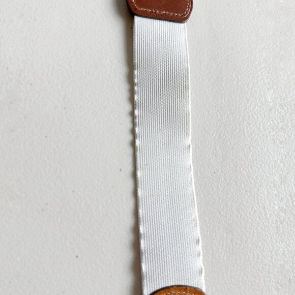 Brooks Brothers Men’s Maroon Navy Dot Adjustable Button Suspenders Silk Leather - Picture 7 of 8